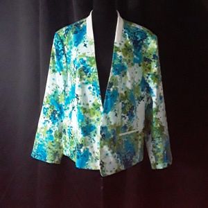 Vintage Tahari Colorful Cotton Plus Blazer